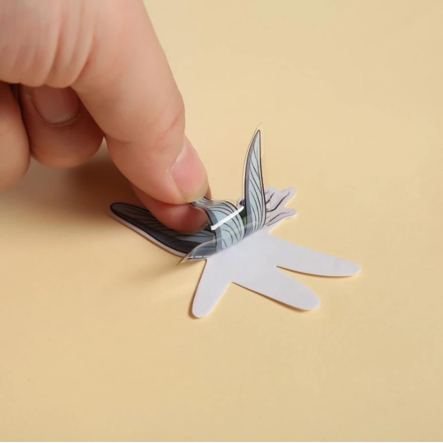 Super clear cling static glass pvc darning needle Custom Printed Removable Die Cut Non-adhesive Vinyl for Window
