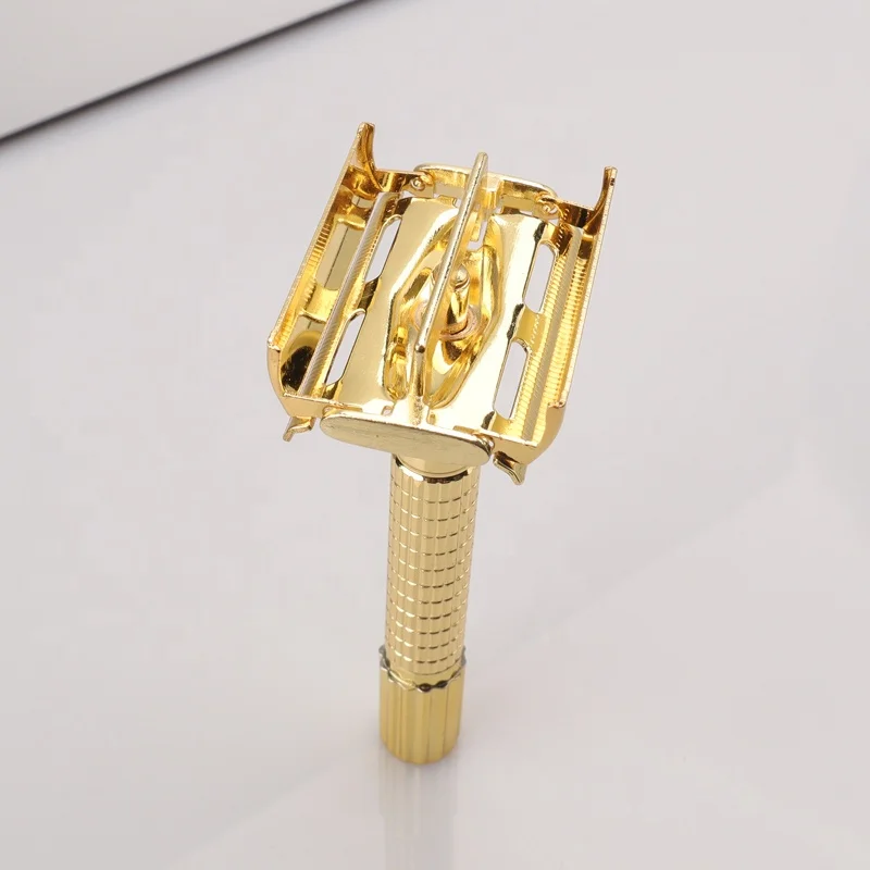 Gold Color Butterfly Opening Razor Twin Blade Twist to Open Double  Edge Blade Razor