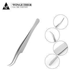 Amazon Best Selling 30 Degree Tip Stainless Steel Lash Tools Wholesale Eyelash Tweezers Custom Logo Eyelash Tweezers Steel