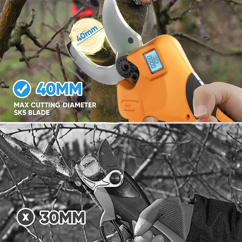 Good Price 40 mm Tree Branch Lithium Electric Cordless Pruner Shears Battery Powered Pruning Shears