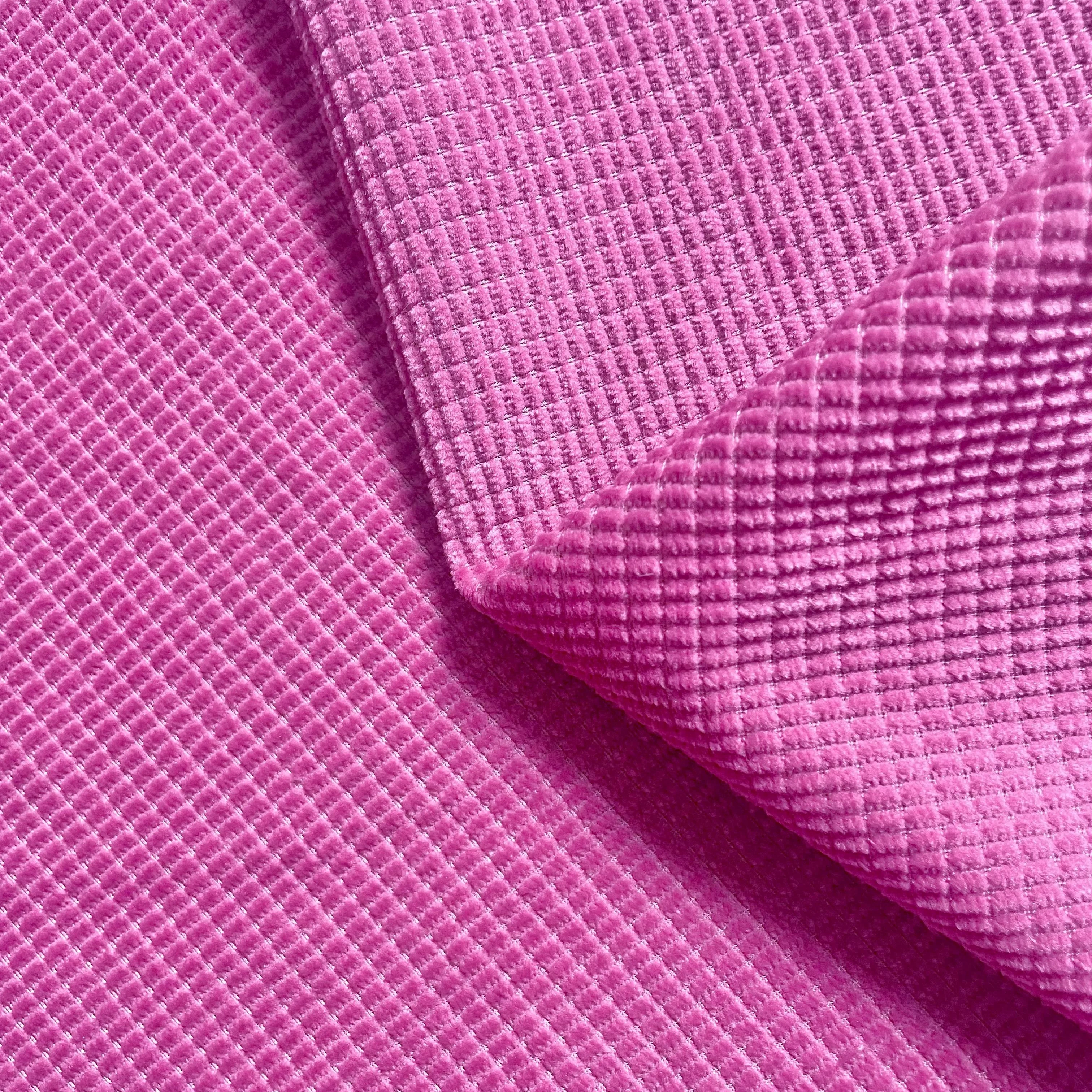 100% высококачественный полиэстер без стрейч Вельветовая ткань из кукурузной плед бархатная стерео детская одежда чемоданы мебель