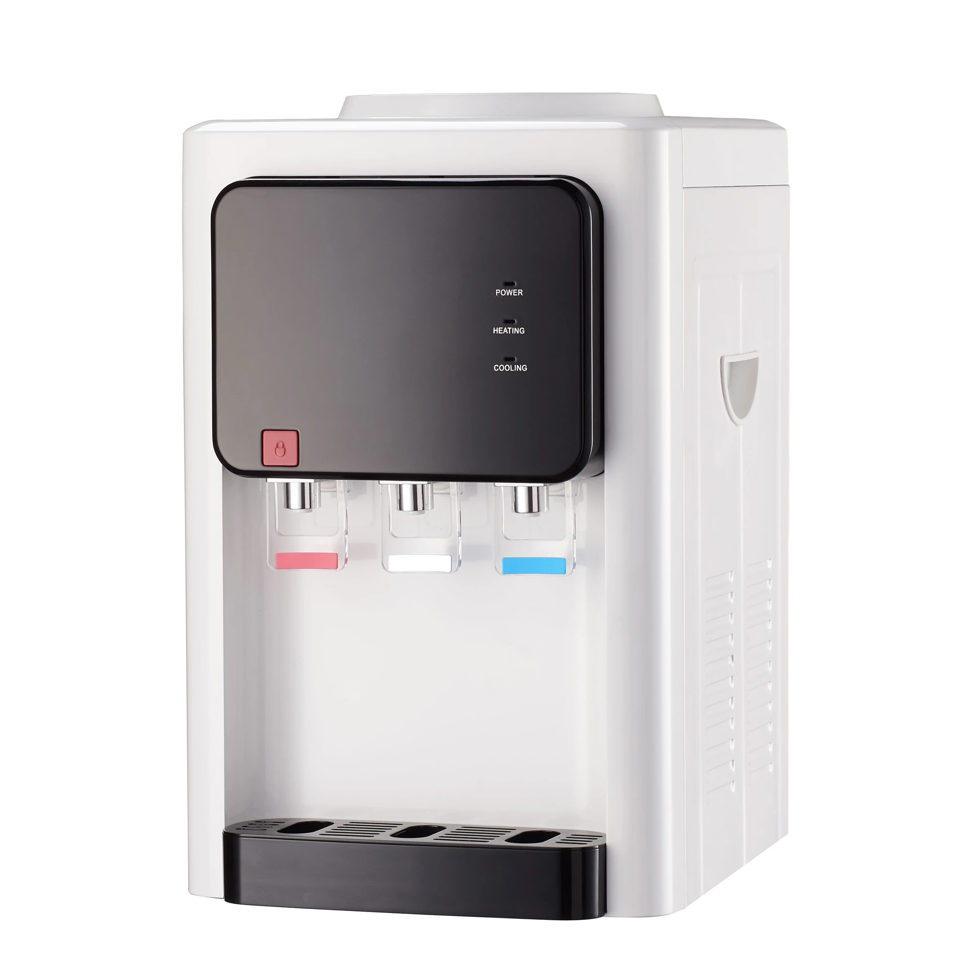 Counter Top type Water Cooler with Cup Holder Desktop Hot and Cold Compressor Cooling Water Dispenser YLR2-5-D95TB