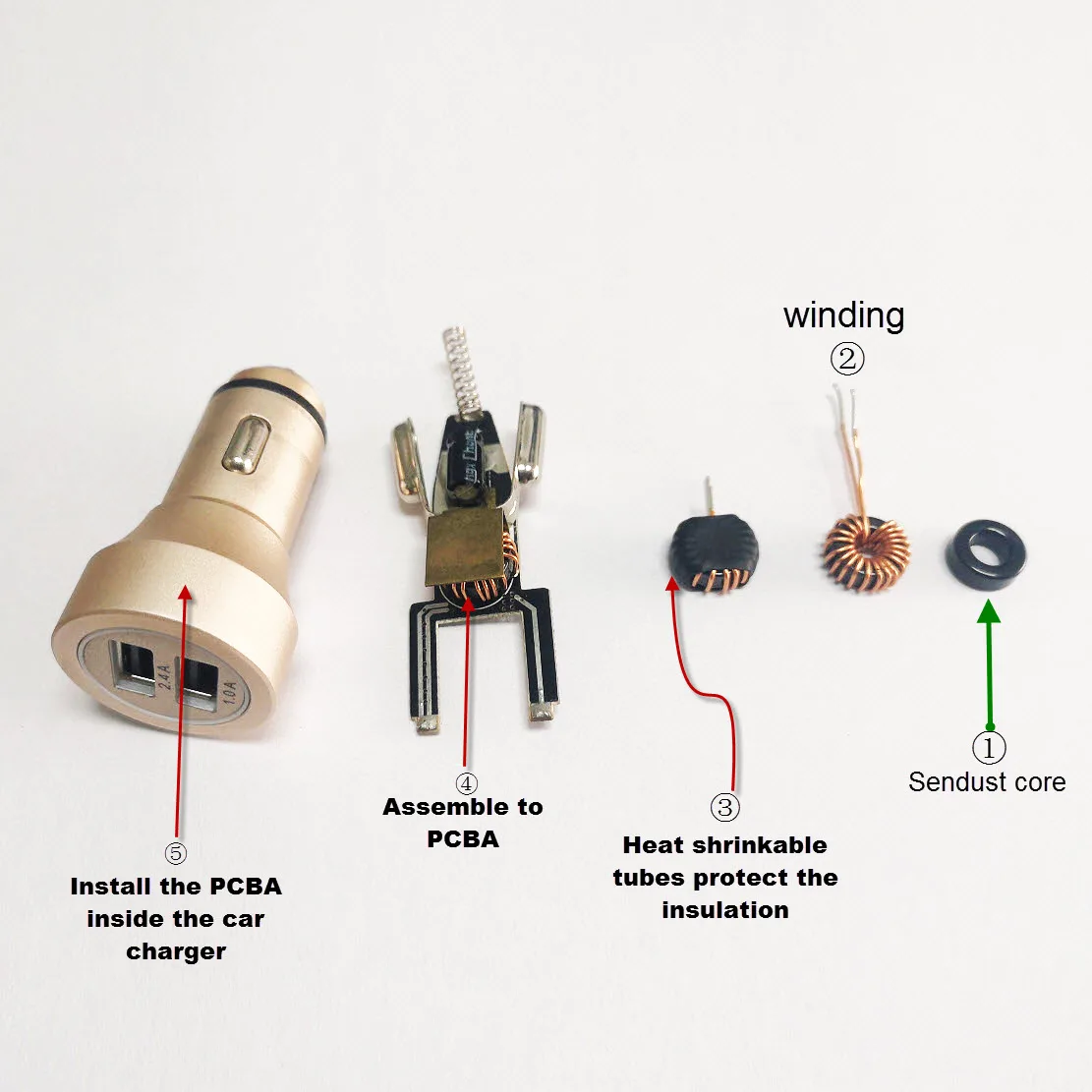 MS-135026-2 CS343026 CS343026 Line Filter AC Inductor Ferrite Sendust SiFe Hi-Flux MPP Magnetic Powder Toroid Soft Iron Core