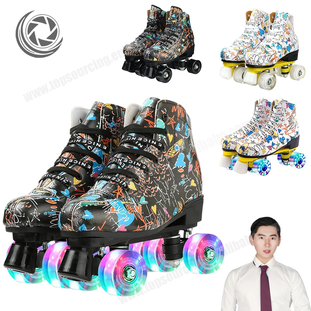 TopSupply Classic High Quality Inline Speed Slalom Skate Roller Skating Man Roller Skate Shoes For Adults With Shiny Wheels