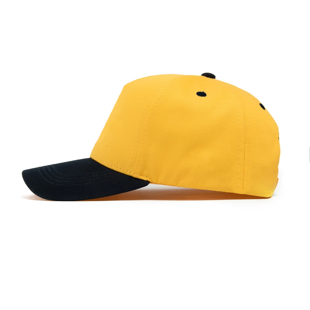 Custom Embroidery Logo Vintage Color Block Cotton Twill 2 Tone 5 Panel Baseball Dad Hats Caps For Men Women