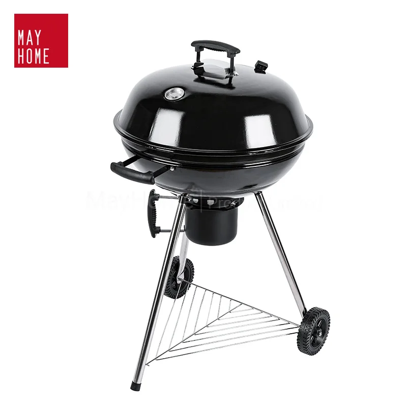 
 Лидер продаж на Amazon, стандартный эмалированный надежный угольный чайник 57 см с легкой очисткой, тележка для барбекю, гриль с пепельницей  