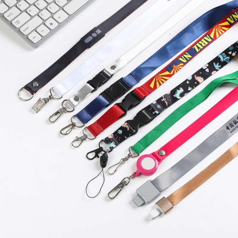 Изготовленный на заказ Безопасный шнур держатель для значков ожерелье цепочка держателя карт и шнурка из полиэстера с логотипом