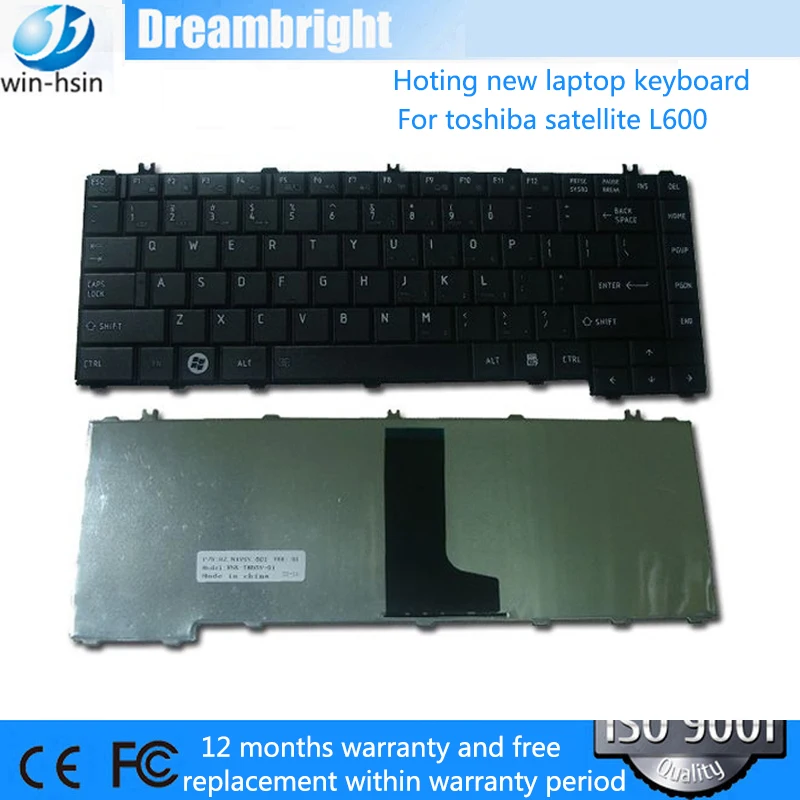 
laptop keyboard For toshiba satellite L600 L630 L640 L645 C600 C640 C645 US black keyboard 100% New 