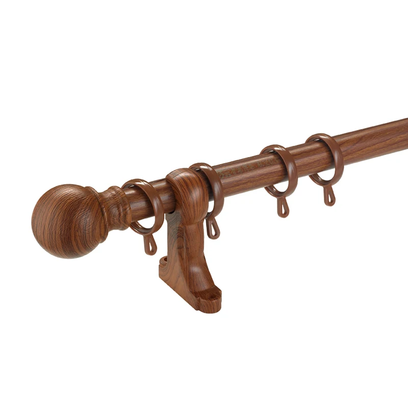 alloy curtain pole home decoration  China Manufactures Curtain Rod Price wood grain curtain rod
