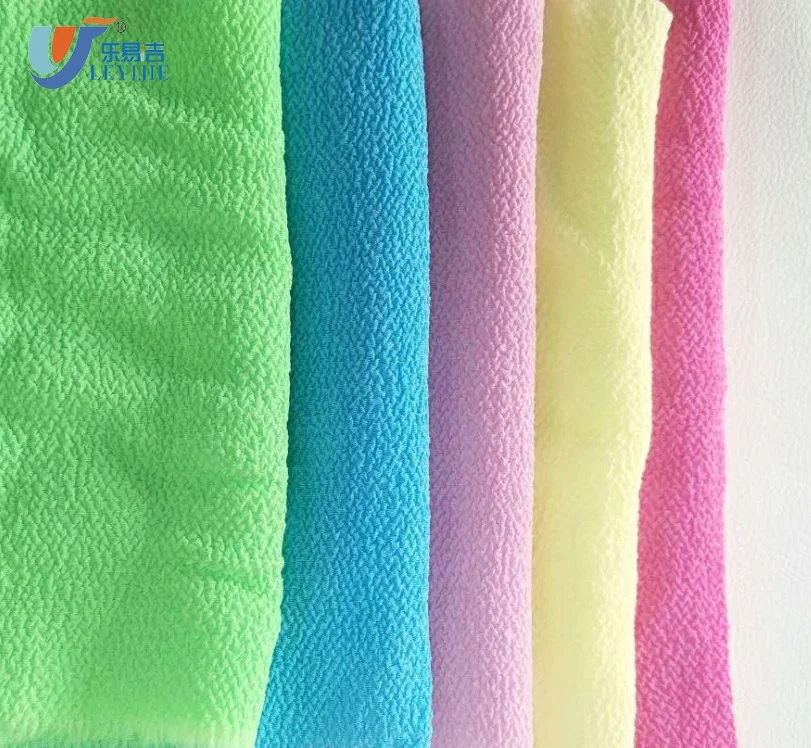 Extra  Rough Texture 300D Single 100% Viscose Rayon Morocco Bath Glove Fabric For Body Exfoliating Mitt Cloth
