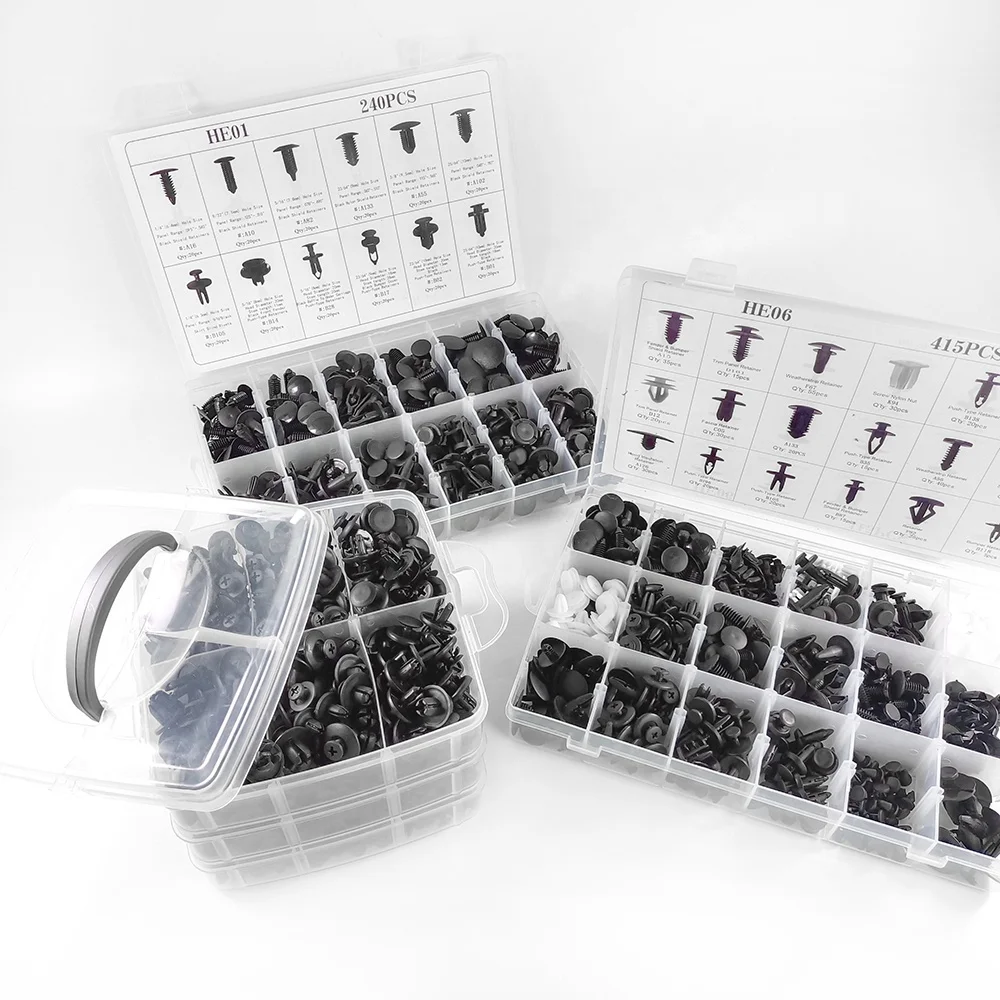 Discounts HE06 Set 18 Kinds 415 Pcs Auto Car  Panel Retainer Fastener Clips Assortment Kit