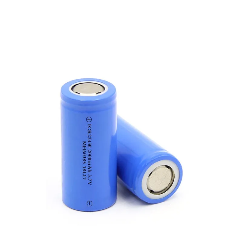 Rechargeable 22430 Lithium ion battery 3.7v 2000mah for LED Torch,Flashlights