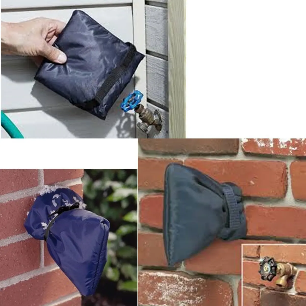 Winter Waterproof Faucet Cover Outdoor Freeze Protection Sock Outside Garden Faucet Black Reusable Tap Protector