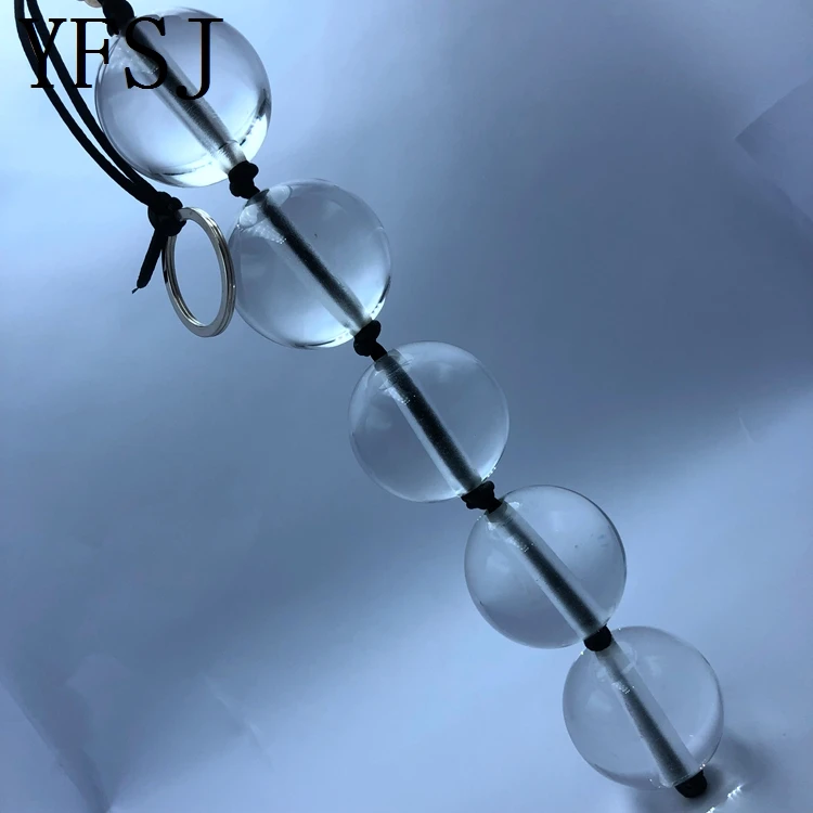 40mm Glass Anal Beads Vaginal Balls Anal Plug Butt Women Crystal Massager