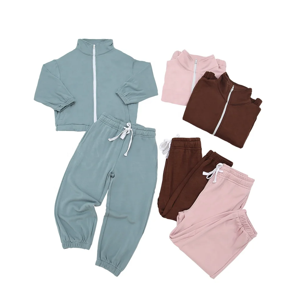 Unisex Winter Milk Fabric Knitted Outfits for Kids Long Sleeve Tops Pants with PULLOVER Closure 2pcs Set for Toddler clothes