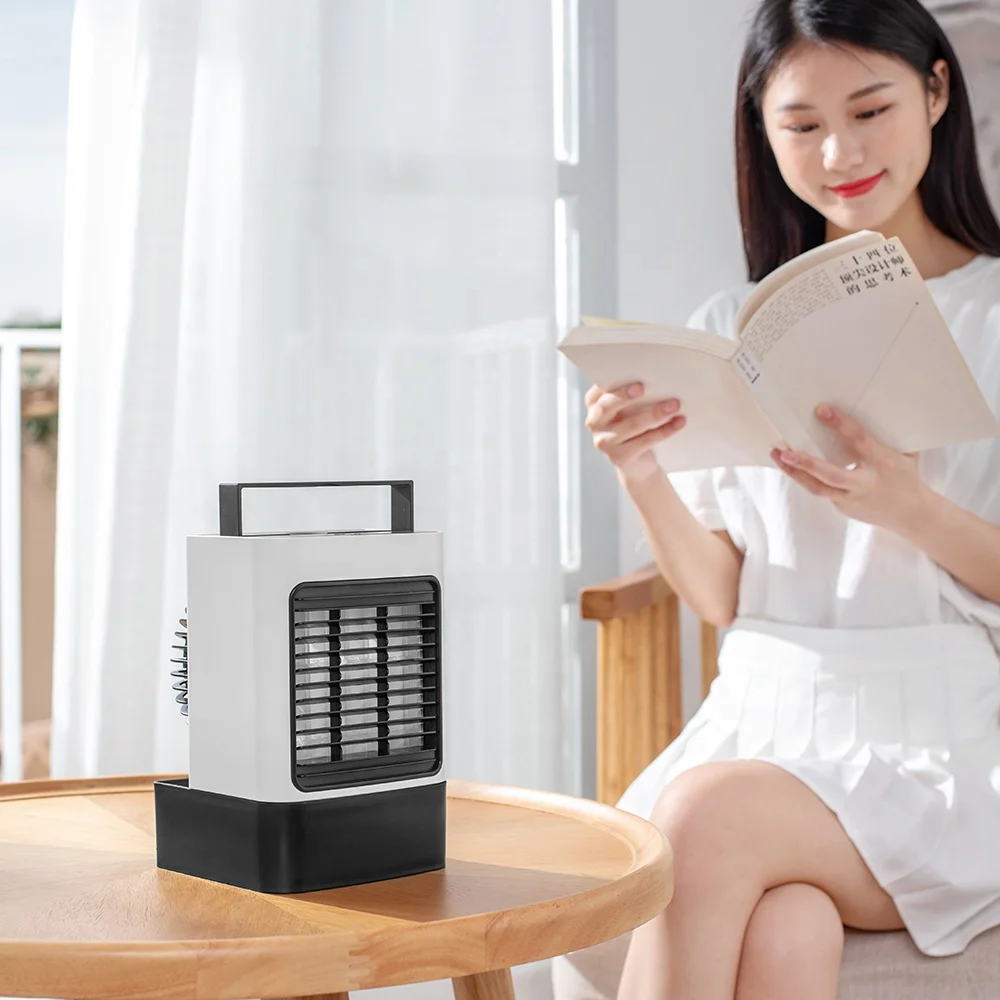 
2020 Best Price Quiet Working Mini Electric Ultrasonic Water Mist Air Conditioner Fan Portable Cooler Air Air Cooler 