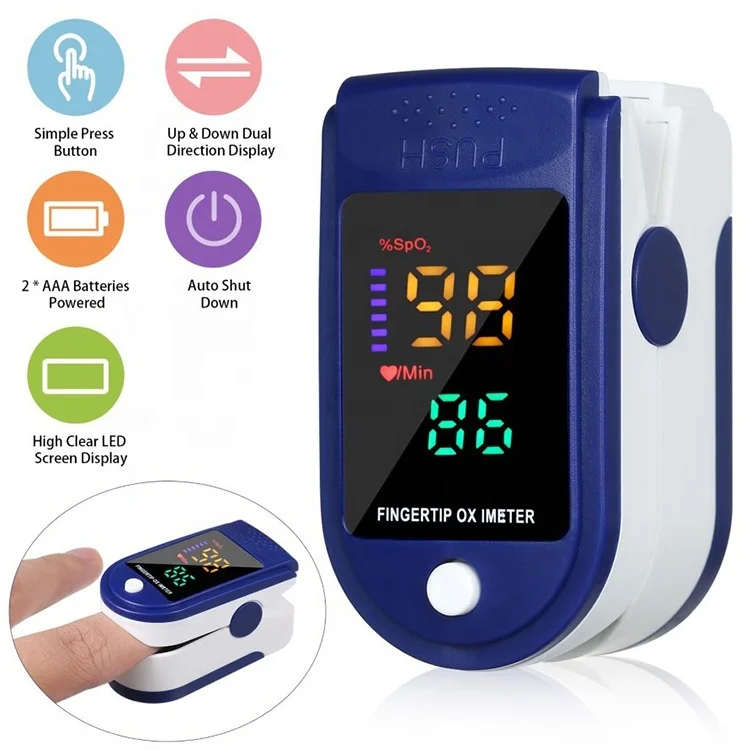  Wholesale Medical Equipment Lk87 4 Colors LED Display Finger Oximet Monitor Detector Smart Fingertip Pulse Blood