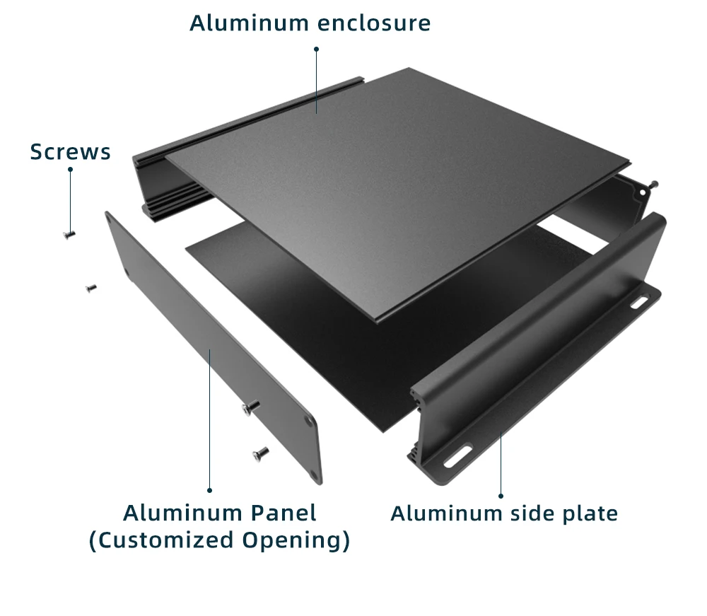 YONGU G02 Adapter Aluminum Alloy Bare Board Sheet Metal Fabrication Bending Electric Junction Box