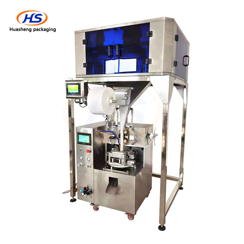 Fully automatic three-dimensional triangular small bag soaking bag tea packaging machine