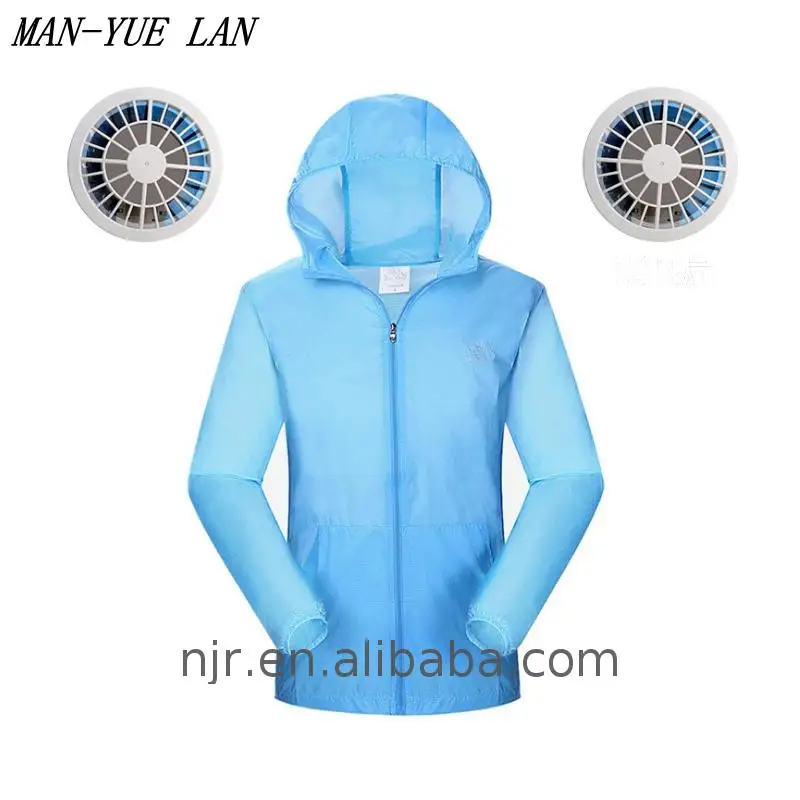 Air conditioned work shirt clothes cooling jacket with fans