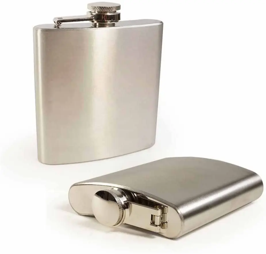 
Big Stock 6oz Portable Travel 304 Stainless Steel Alcohol Liquor Vodka Whisky Small Mini Bottle Hip Flasks 