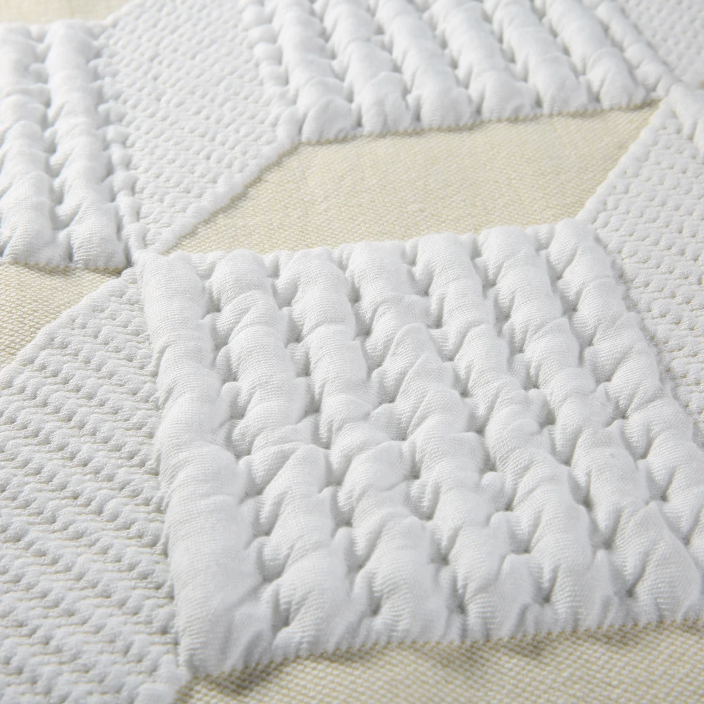 Yellow and White Color of Spandex Mattress Jacquard Ticking Fabric