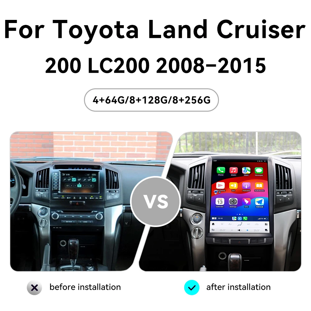 Автомагнитола MOOKAKA 15 дюймов для Toyota Land Cruiser 200 LC200 2008-2015 автомобильный DVD-плеер мультимедийный плеер GPS навигация магнитола
