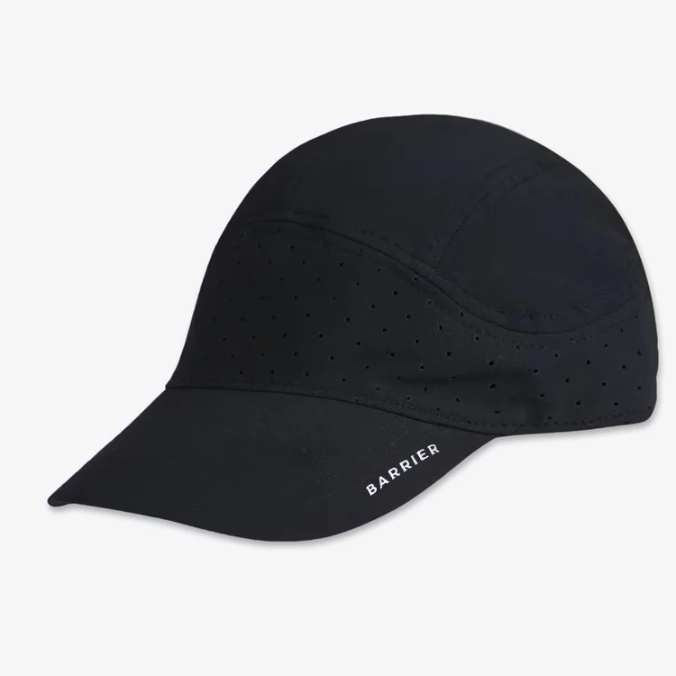 Qianzun Out Door Running Hat Laser Cutting Hole Drilled 5 Panel Dad Cap Waterproof Performance Baseball Hat cap