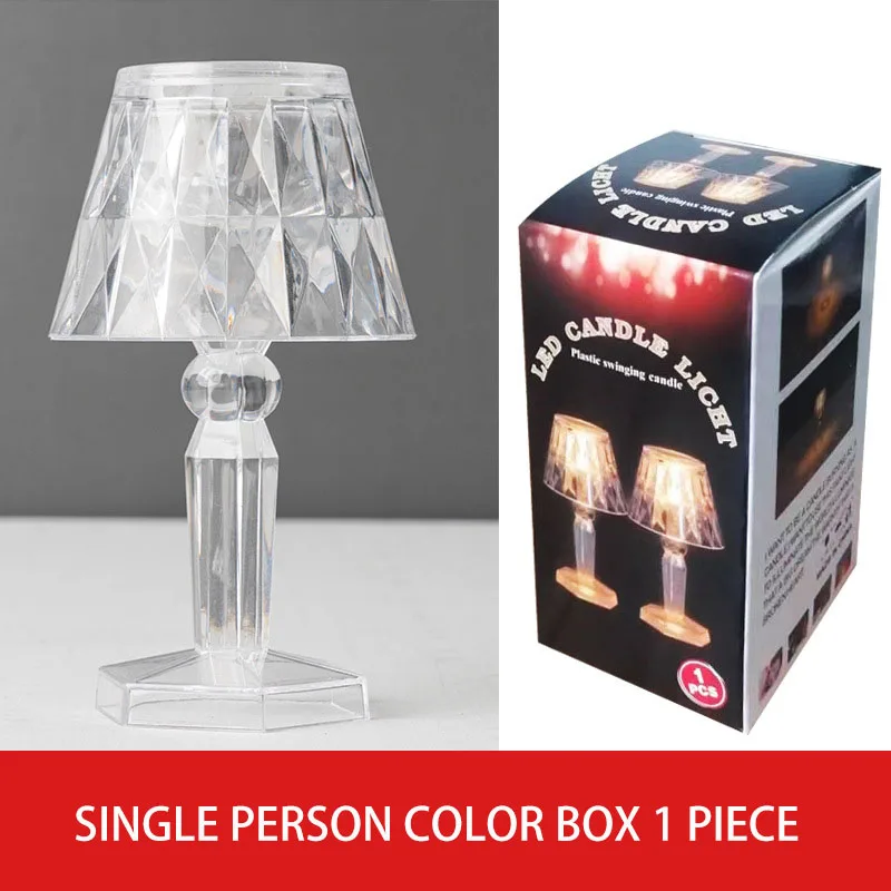 Crystal table lamp led transparent acrylic creative night light simple bedside lamp