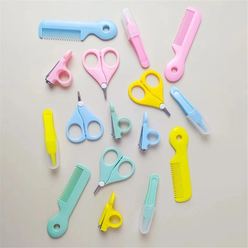 Infant Nail Clippers Scissors Hair Care Comb Set Newborn Booger Clip Nail Daily Care 5-piece Set Nail Supplies for Professionals