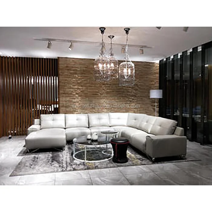 Evergo leather couch gray high quality turkish sofa set furniture