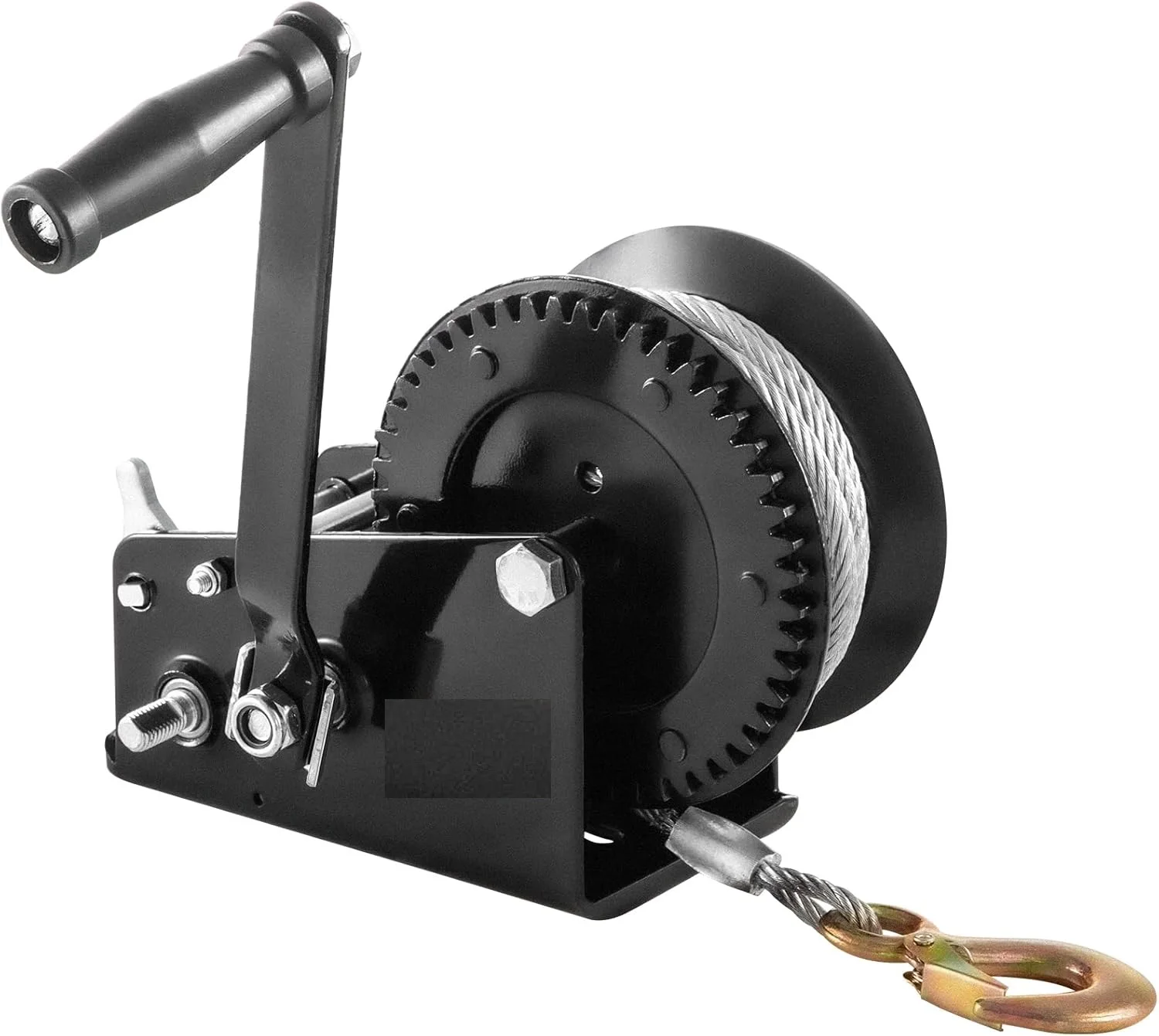 Rope Crank, 3500 LBS Capacity Heavy Duty Hand Winch with 10 m(32.8 ft) Wire Cable and Alloy Hook