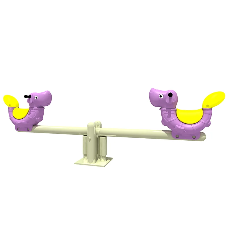 Outdoor Games Cartoon Style Seesaw Metal Children Playground Seat Animal Seesaw Children Adult