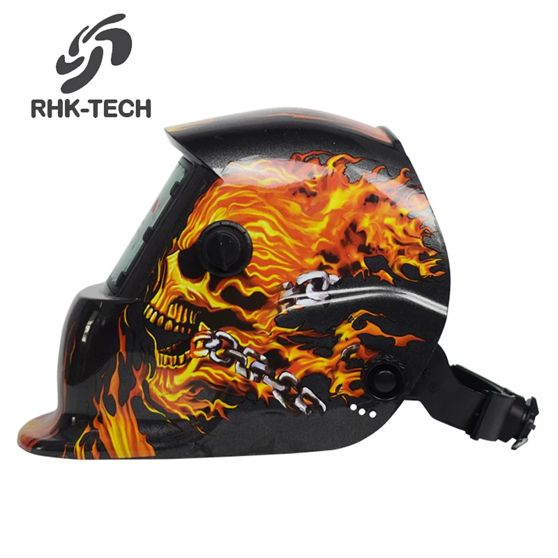 RHK TECH Factory Популярные противопожарные дизайнерские наклейки с черепом на солнечной батарее автоматическим затемнением сварочный
