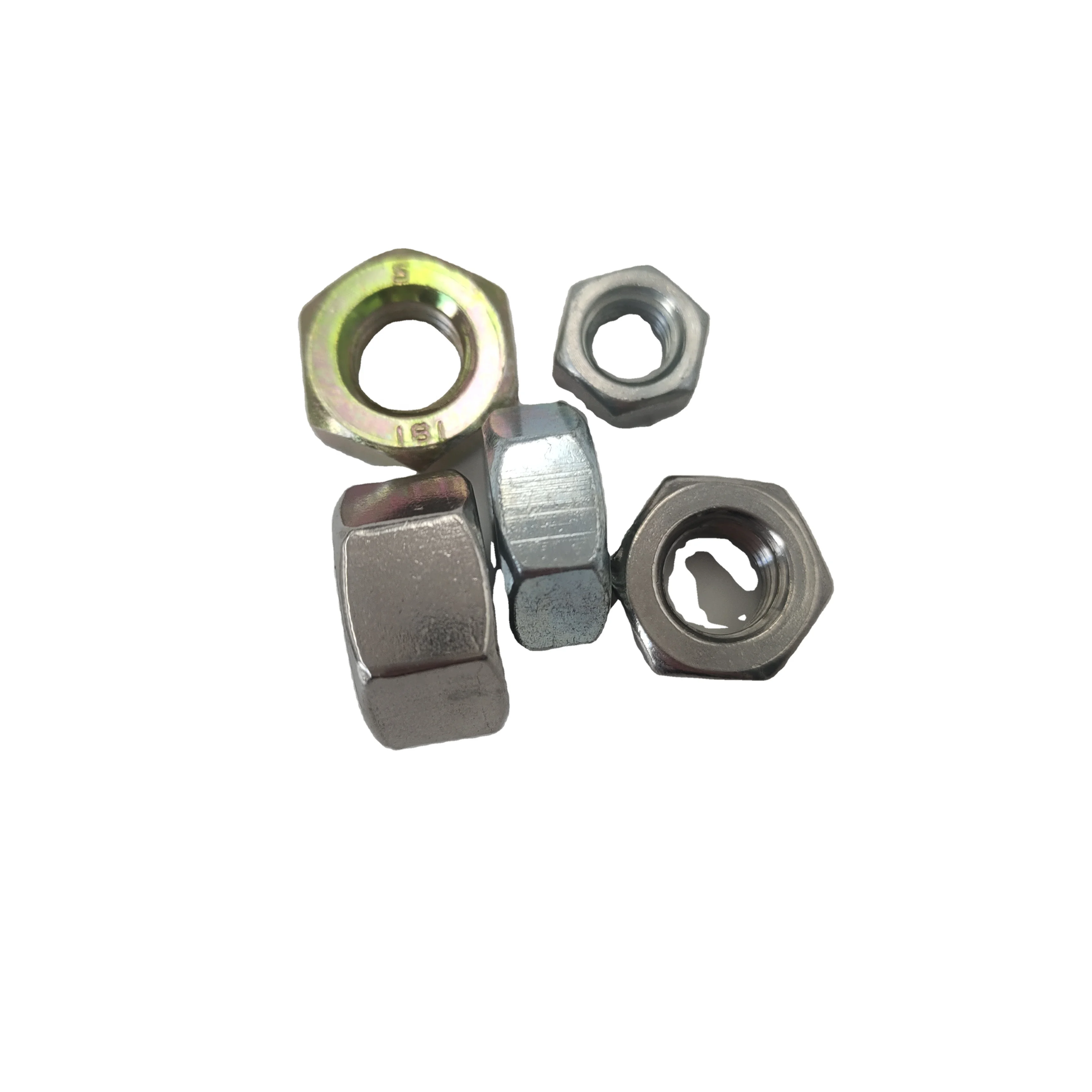 Factory Direct Supply 4.8 5.8 8.8 Grade Surface Treatment galvanized hot dip galvanized Hexagon Head Nuts