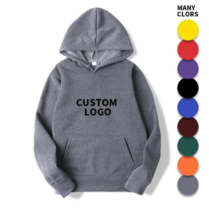 Пуловер из флиса 100% хлопчатобумажная Толстовка большого размера