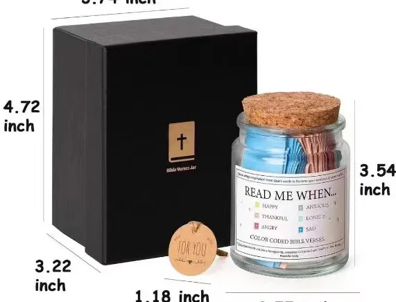2024 Dropshipping Bible Verses in Jar Bible Verses for Emotions and Feelings Verse Prayer Request Cards Christian Bible Gifts