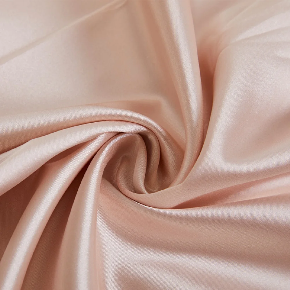 
2021 Hot Sale 100%Polyester Stretch Dyed Silk Stain Fabric Width 59inch For Sleeping Suit 