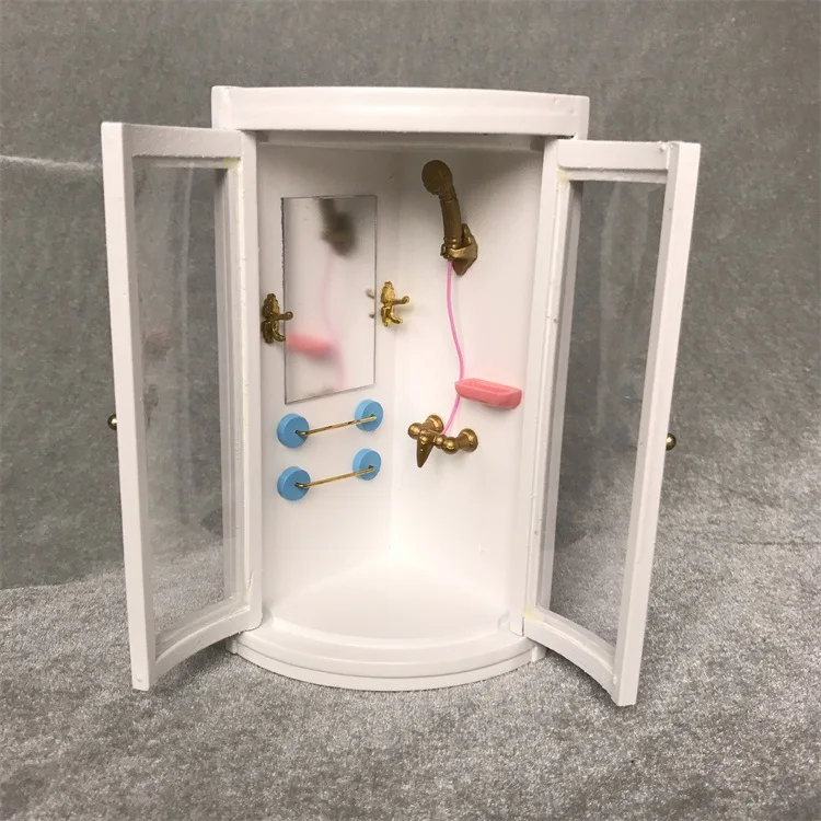 1:12 doll house diy cabin mini furniture model props play house toys super simulation bathroom