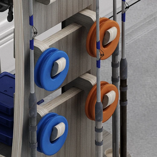 Уникальный дизайн, функциональная круглая деревянная стойка для удочки, держатель без винта