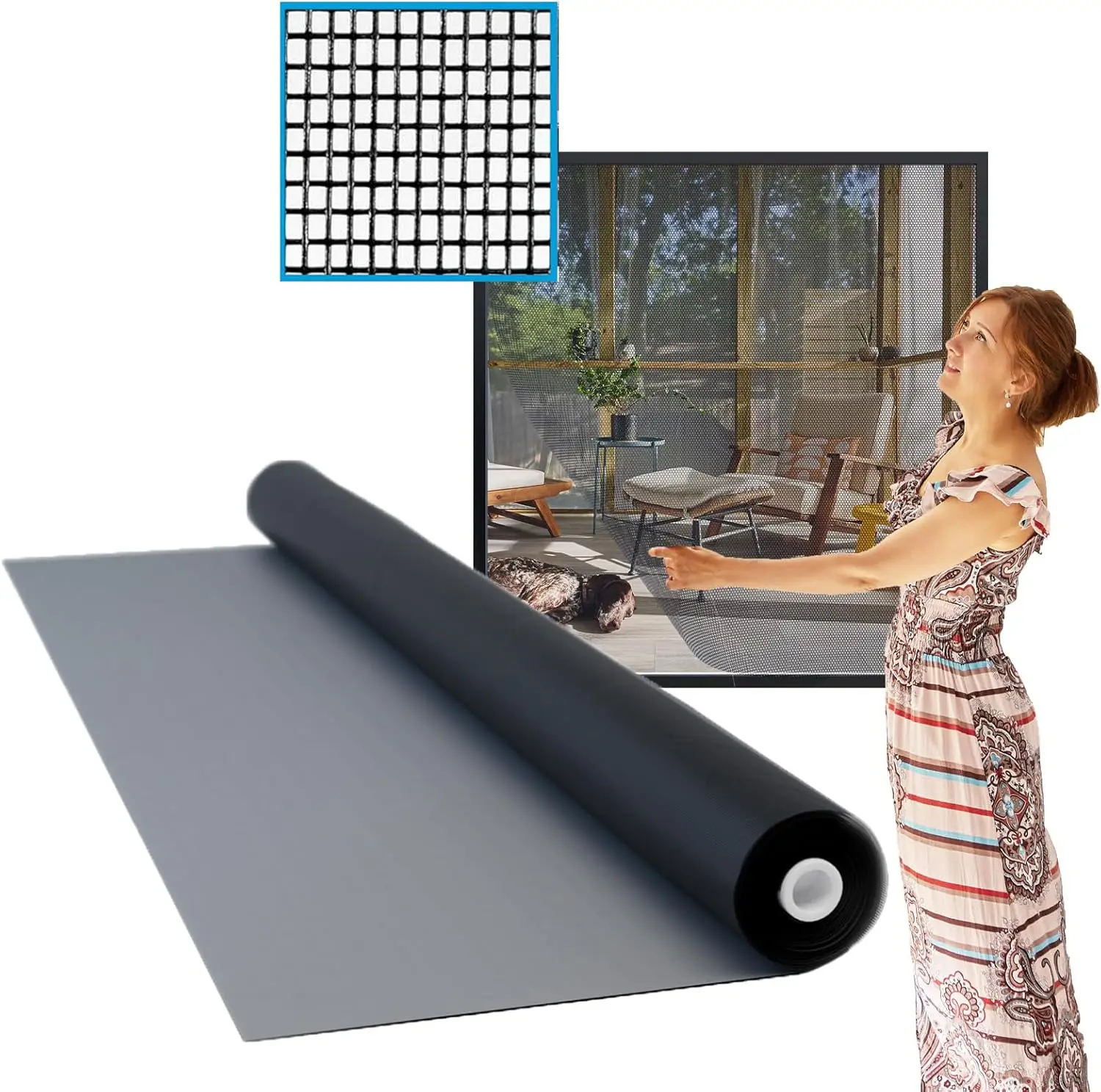 High Standard Custom fly screen mesh mosquito net for window anti insect Fiberglass window insect screen mesh