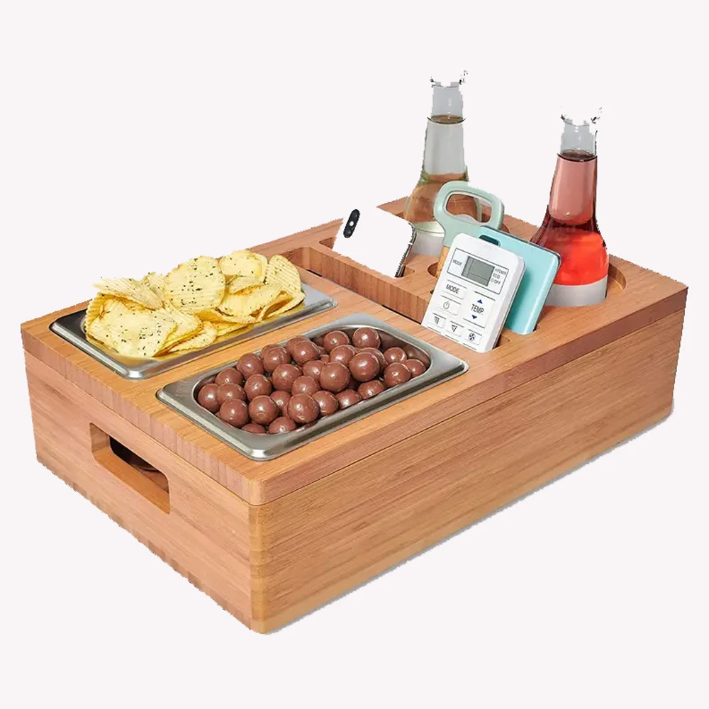 New Design Bamboo Couch Cup Holder for Sofa Bed Couch Caddy Drink Sofa Cup Holder