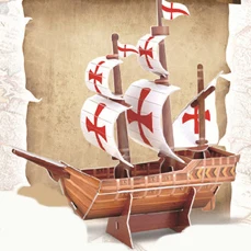 Educational Toys 3D Model Vessels Boat Puzzles Sailing Vessel 3D Jigsaw Puzzles Chinese Santa Maria for Children DIY