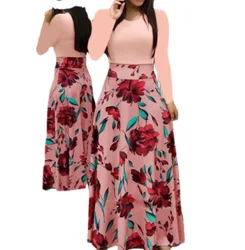 D4473 Wholesale Tie Dye Plus Size Dress Sexy Women Summer Long Maxi Casual Dresses