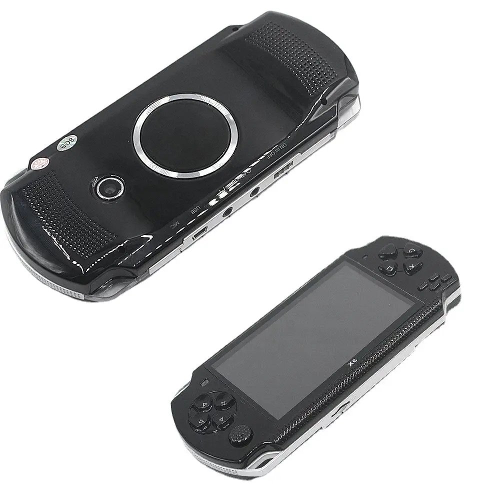 X6 Mini Gaming Device 3D Rocker Controller 4.3 Inch HD Screen Portable Retro PSP Games Handheld Games Console 8GB For Kids Gift
