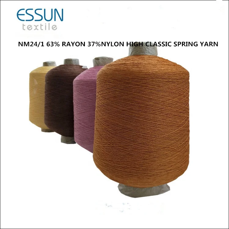 GRS Certificate Yarn NM44 -NM48/2 88% Regenerated Polyester 12% Nylon Angora Like Yarn for Knitting Sweater 10gg 12gg and 14gg