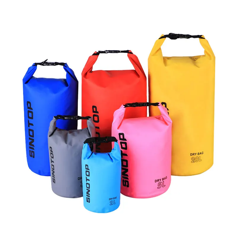 Factory OEM Custom Print Logo 2L 5L 10L 15L 20L Hiking Swim 500D PVC Tarpaulin Bolsas Impermeables Ccean Pack Waterproof Dry Bag