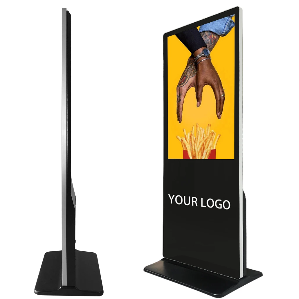 46 Inch Floor Stand Vertical Led Smart Digital Signage Player Ads Screen Advertising Kiosks