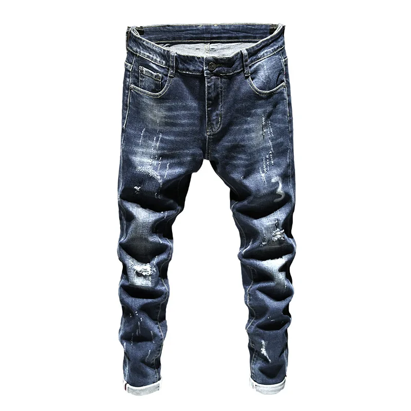 Slim Classic Blue Denim Skinny Jeans For Men