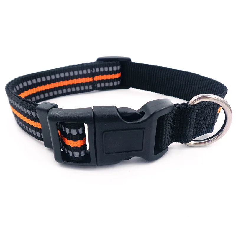 Manufacturer Custom Soft Adjustable Nylon Reflective Dog Collar